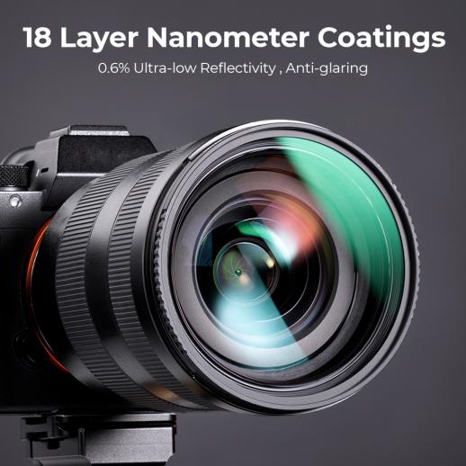 K&F Concept 72mm MC UV Protection Filter Slim Frame with Multi-Resistant Coating for Camera Lens