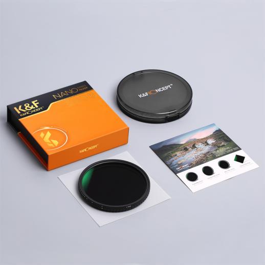 K/&F Concept 72mm Verde Revestido nano-x Variable Fader NDX//ND2-ND32 Filtro
