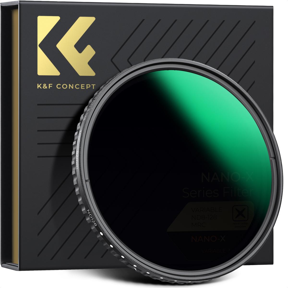 52mm ND8-128 (3-7 Stop) 可変NDフィルター 中立密度フィルター - K&F