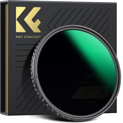 K&F Concept 46mm Variable ND Filter ND8-128 (3-7 Stop) HD Hydrophobic VND Filter for Camera Lens No X Cross Nano-Xcel