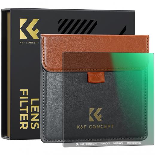 K&F Concept 100x100mm Filtro Quadrato ND8 (3 stops) - Serie Nano-Xcel