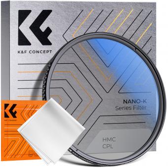 58mm CPL フィルター 極薄台形フレーム ブルーコーティングフィルム 1枚の掃除機用クロス付き Nano-Kシリーズ
