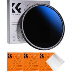 KV37 58mm Fader Variable Adjustable ND Filter ND2-ND400 - Ultra-Slim & Multi-Coated 