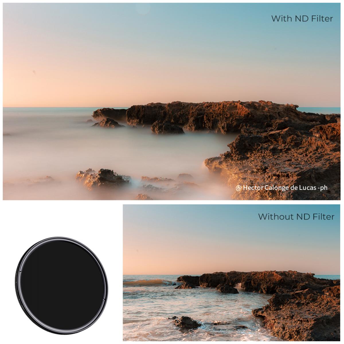 40.5mm ND Filter ND2-400 (9 Stops) for Camera Lens - KENTFAITH