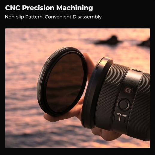 thumbnail image 2 of K&F Concept 43mm Fader ND Filter – Variable ND2 To ND400 For Cameras 2 of 6