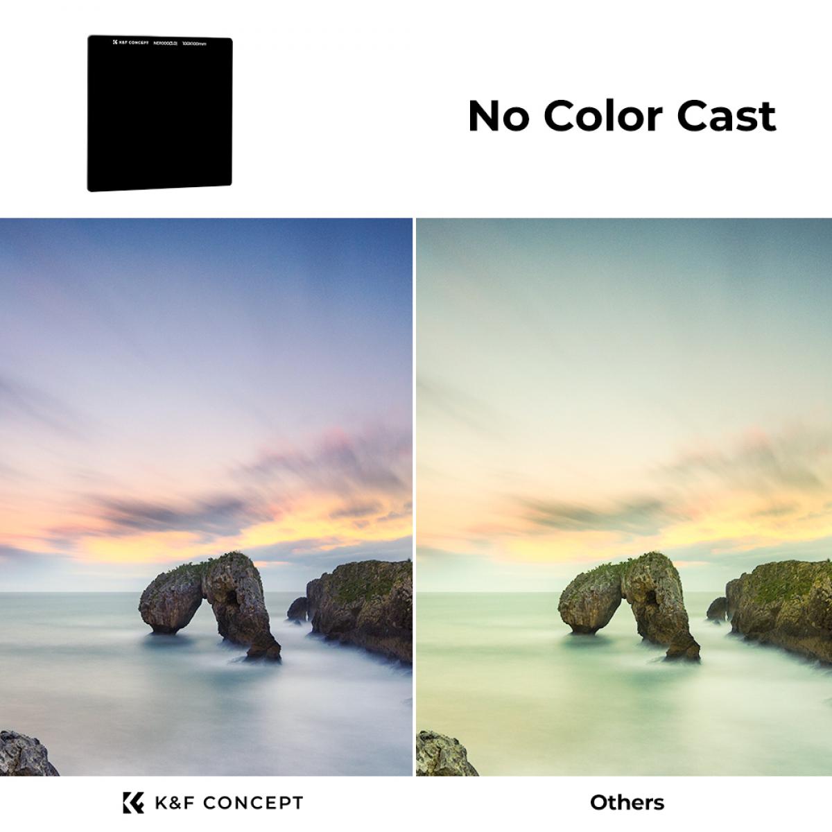 ND1000 Square Neutral Density Lens Filter(100 X 100mm) - Optical Glass MRC 20 layer Coating with Filter Case for Cokin Z