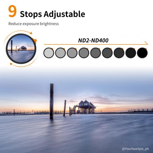 PROII Haida 77mm PRO II Variable Neutral Density Filter ND2-ND400 ND VND 
