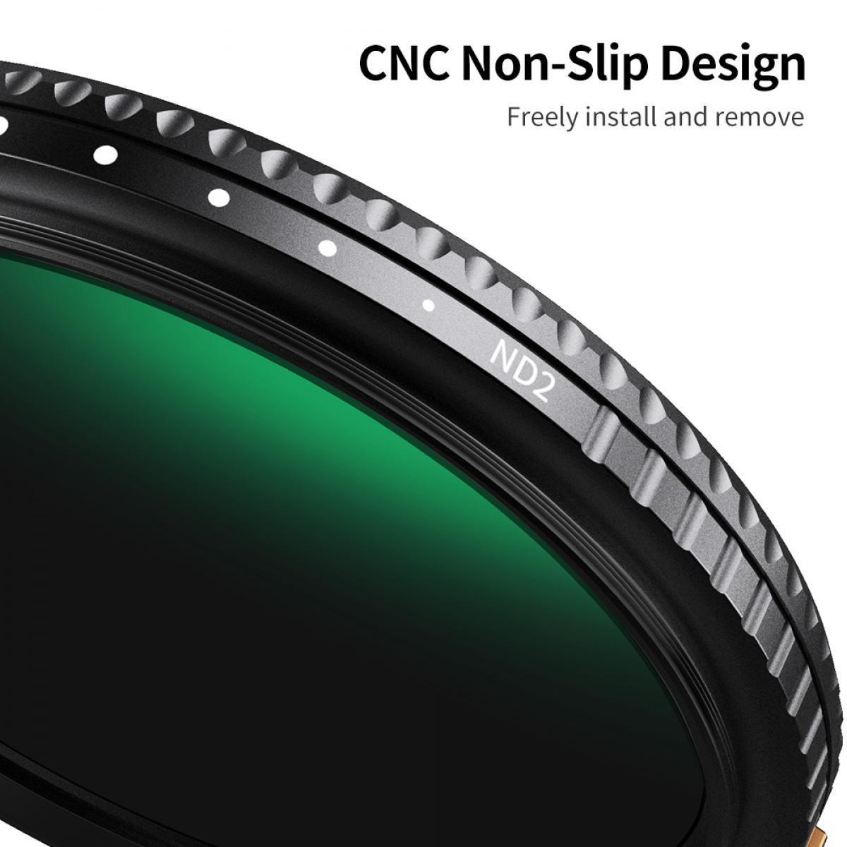 K&F Concept 72mm Variable ND Filter ND2ND400 (9 Stop) Lens Filter