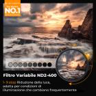 K&F Concept 49mm Filtro ND Variabile ND2-ND400 (1-9 Stop) Serie Nano-Xcel, Vetro Ottico HD a 28 Strati, Anti-Riflesso e Impermeabile per Foto di Paesaggio e Video