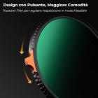 K&F Concept 49mm Filtro ND Variabile ND2-ND400 (1-9 Stop) Serie Nano-Xcel, Vetro Ottico HD a 28 Strati, Anti-Riflesso e Impermeabile per Foto di Paesaggio e Video