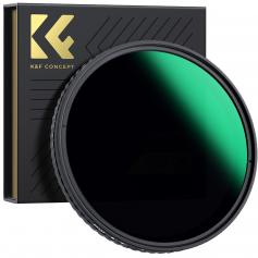 52mm Variable ND Filter ND32-ND512 (5-9 Stops) Neutral Density Lens Filter with 28 Multi-Layer Coatings Hydrophobic/Scratch Resistant