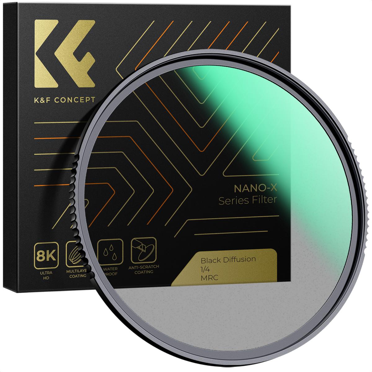 K&F Concept NANO-X ブラックミスト1/4 フィルター77mm