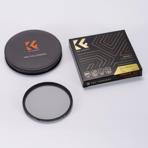 K&F Concept Nano-X 2 in 1 Filtro 49mm Black-Mist 1/4 & Filtro ND2-ND32 Variabile Slim HD Filtro Black Diffusion con Levetta per obiettivi 49mm 5 stop 