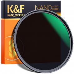 XN55 77mm ND64 (6 Stop) Lens Filter Fixed Neutral Density Filter, Waterproof, Scratch-Resistant, Anti-reflective and Translucent Green Film, Nano-X Series