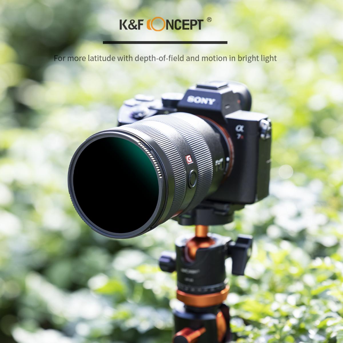 55mm ND64 (6 Stop) レンズフィルター固定式中立濃度フィルター - K&F ...