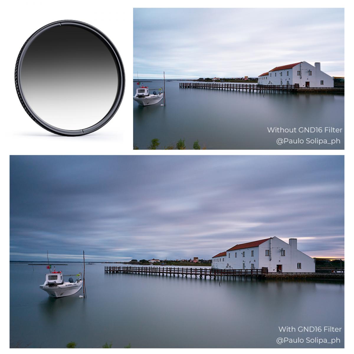 52mm Soft Graduated ND16 (4 Stop) Lens Filter Ultra-Clear Optical