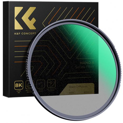 58 mm, Nano-X, filtro óptico preto macio 1 ultra-claro, revestido com filme verde à prova d'água, resistente a arranhões e anti-reflexo