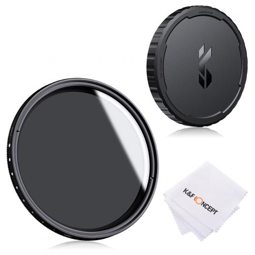 82mm Variable ND2-ND400 Filter+ Cleaning Cloth+ Filter Cap