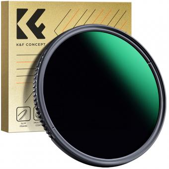 49mm Variable ND3-ND1000 ND Filter (1.5-10 Stops) Neutral Density Lens Filter with 24 Multi-Layer Coatings for Camera Lens