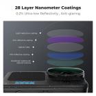 K&F Concept Variable ND2-32 Filter Compatible with GoPro Hero 13 Black, Neutral Density Light Reduction Filter for Go Pro 12/11/10/9 Black, Multicoated HD Optical Glass Action Camera Accessories