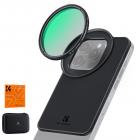 K&F Concept 6.7インチ マグネット式レンズフィルターマウントアダプター（67mm CPLフィルター付き）iPhone用、16/15/14/13/12 Pro Max、16/15/14 Plusに対応