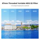 K&F Concept 6.1 inch Magnetic Lens Filter Mount Adapter with 67mm Variable ND2-32 Filter Compatible with iPhone, Compatible with 16/15/14/13/12, 16/15/14/13/12 Pro