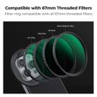 K&F Concept 6.1 inch Magnetic Lens Filter Mount Adapter with 67mm Variable ND2-32 Filter Compatible with iPhone, Compatible with 16/15/14/13/12, 16/15/14/13/12 Pro