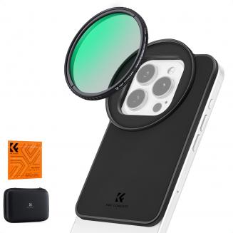 K&F Concept 6.1インチ マグネット式レンズフィルターマウントアダプター（67mm CPLフィルター付き）iPhone用、16/15/14/13/12、16/15/14/13/12 Proに対応