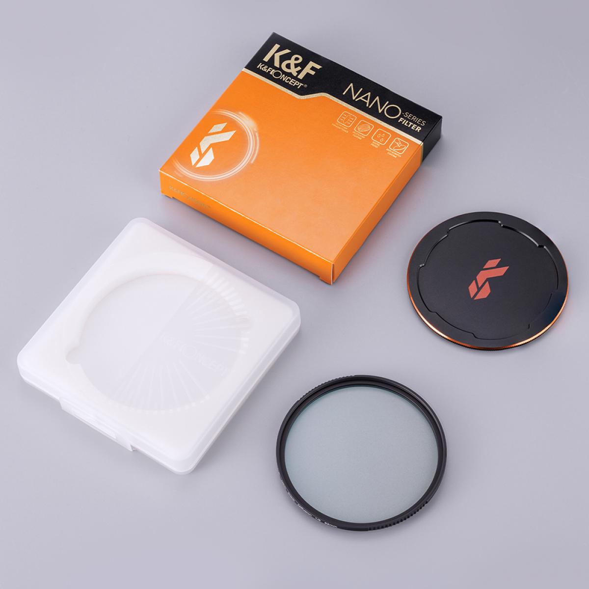 49mm Black mist filter 1/8 28 layers of anti-reflection green film waterproof and scratch-resistant with metal lens cover Nano-X series