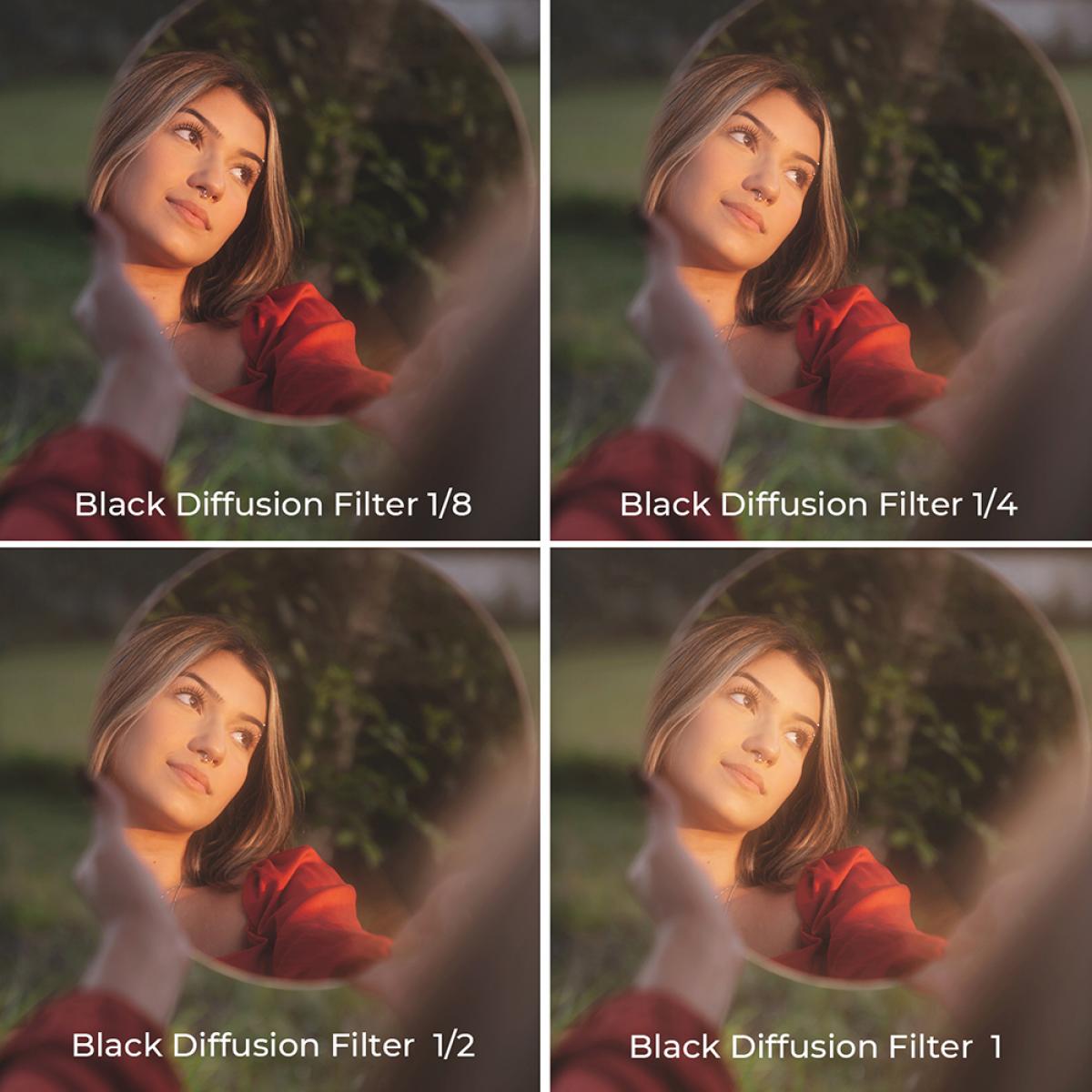 55mm Black mist filter 1/8 28 layers of anti-reflection green film waterproof and scratch-resistant with metal lens cover Nano-X series