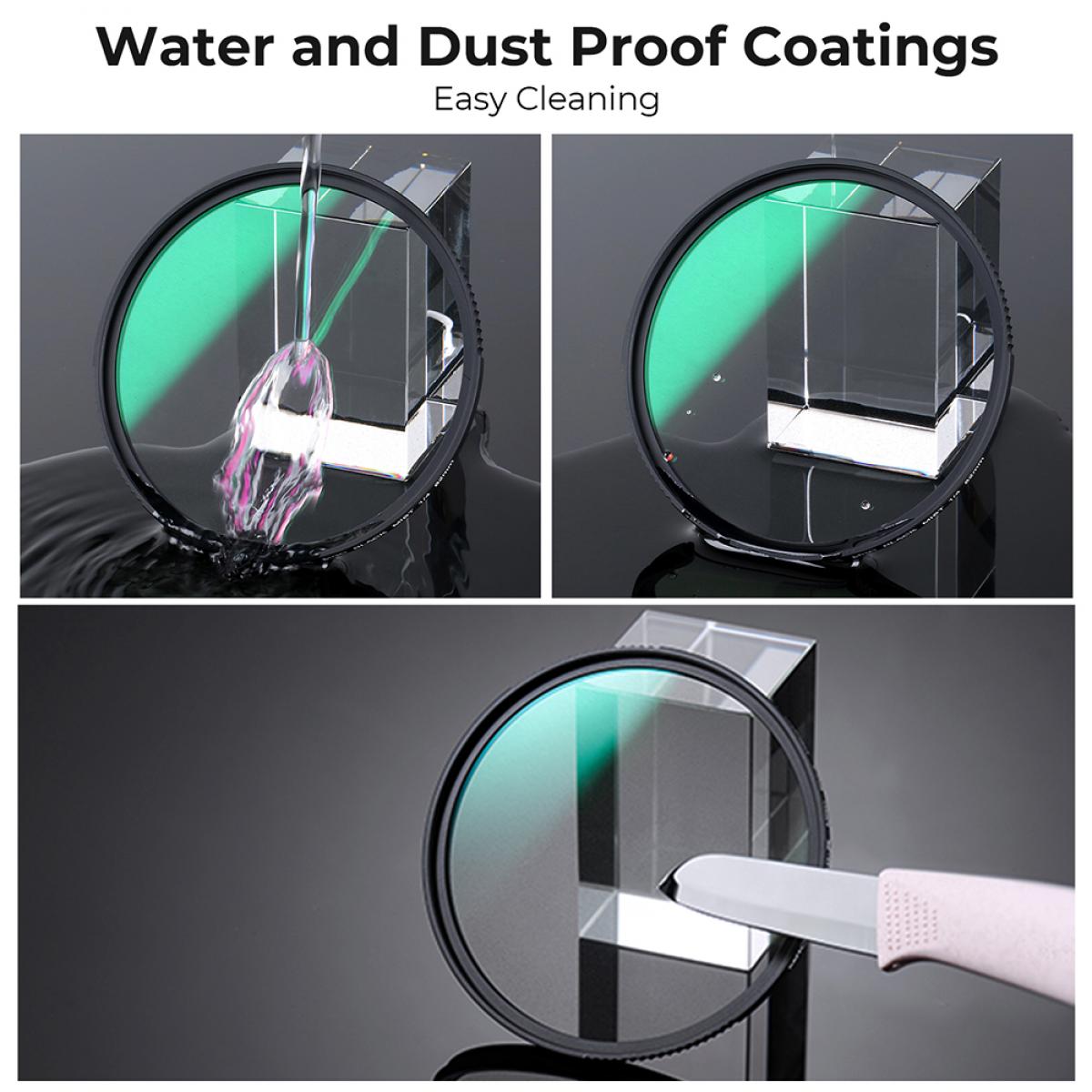 62mm Black mist filter 1/8 28 layers of anti-reflection green film waterproof and scratch-resistant with metal lens cover Nano-X series