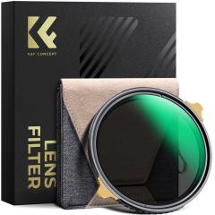 82mm ND Filters ND2-32 Adjustable, HD Ultra-Thin Copper Frame, 36-Layer Anti-Reflection Green Film, Nano-Xcel Pro Series