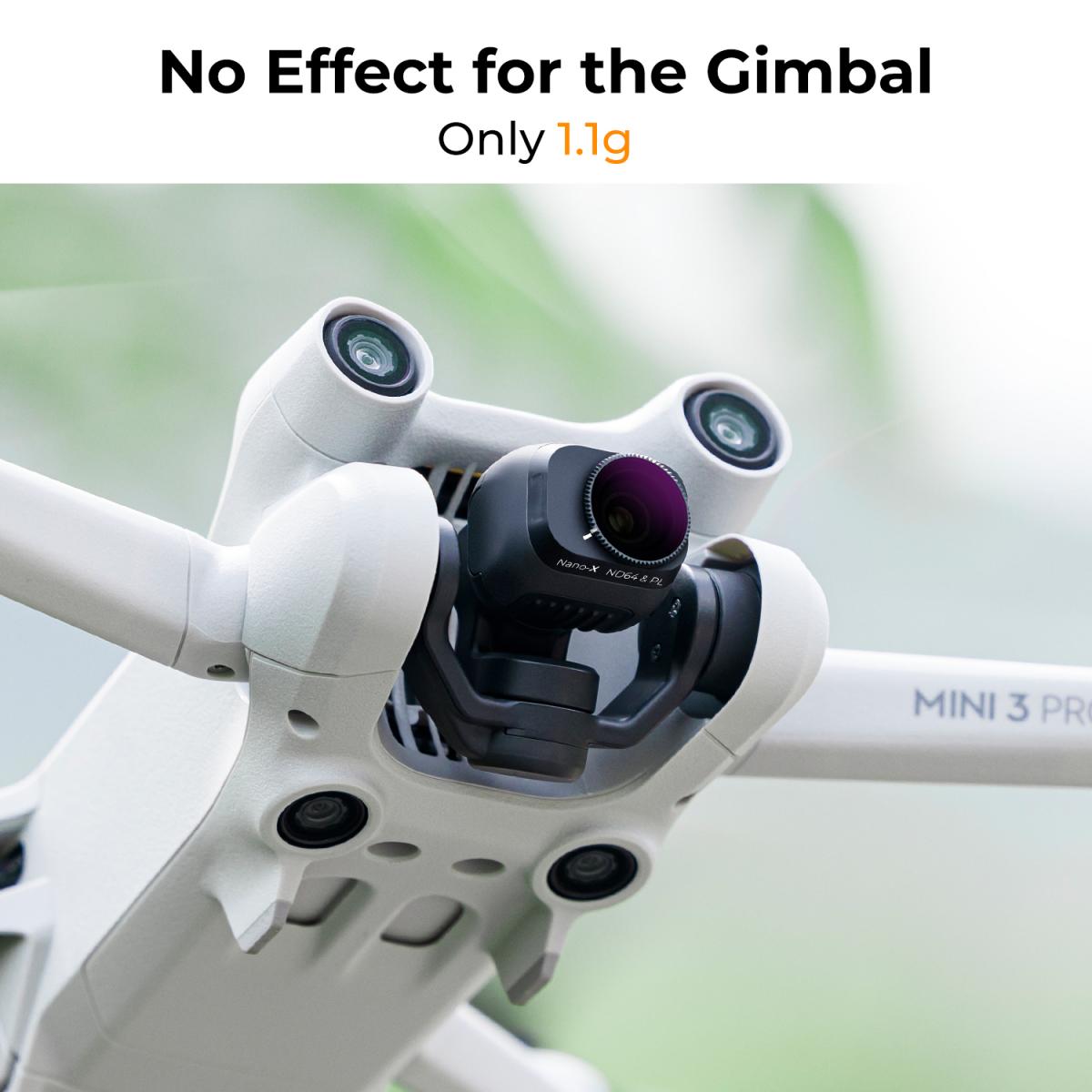 DJI Drone Mini3 Pro ( ND64 ＆ PL) Filter HD - Light Reduction 6-stops, with Single-sided Anti-reflection Green Film, Waterproof and Scratch-resistant Compatible with Mini3