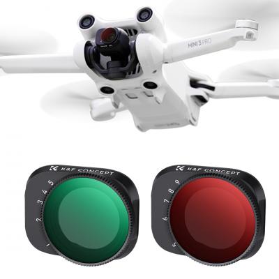 DJI Drone Variable ND2-ND32 + ND32-ND512 Filter Mini 3 Pro - with Single-sided Anti-reflection Green Film, Waterproof and Scratch-resistant