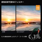 49mm トゥルーカラー＆超低反射可変NDレンズフィルター、ND2-32（1-5段）HD調整可能ニュートラルデンシティフィルター、28層マルチレイヤーコーティング、カメラレンズ用 - Nano-Xシリーズ