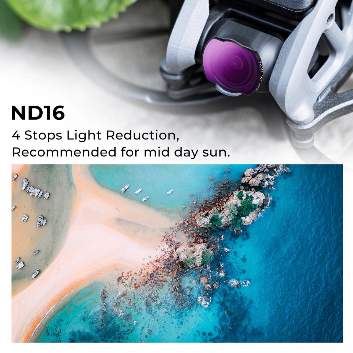 Filtro polarizador circular DJI Avata Drone ND16 com película verde antirreflexo à prova d'água antirrisco de um lado