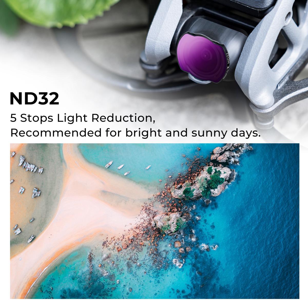 DJI Avata Drone ND32 Filter Filtro polarizador circular com filme verde antirreflexo à prova d'água antirrisco de um lado