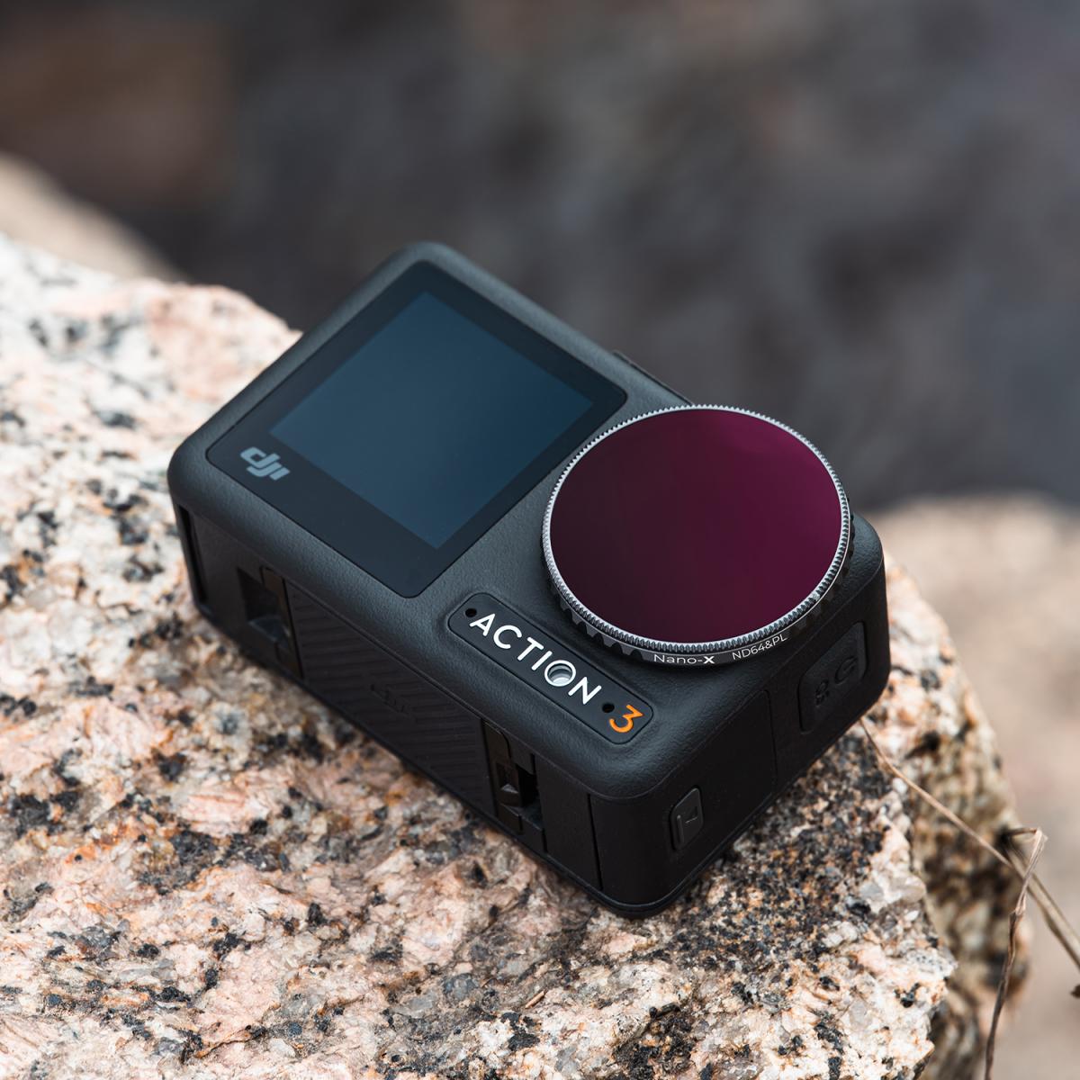 DJI Osmo Action 3 ND8&PL Filters with Single-sided Anti-reflection Green Film