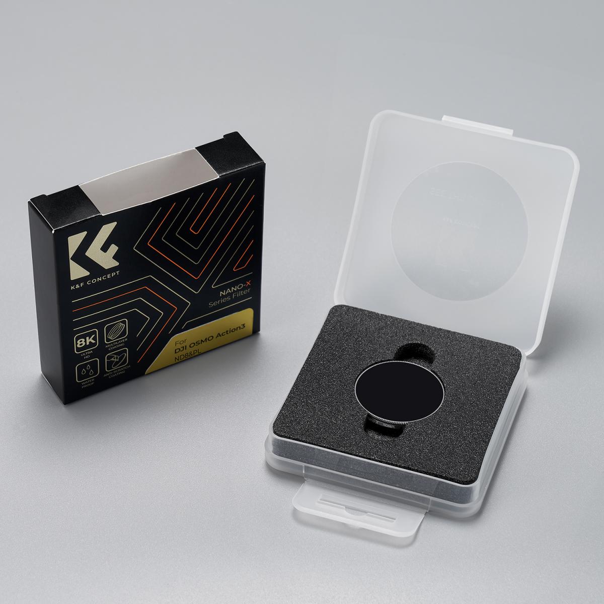 DJI Osmo Action 3 ND8&PL Filters with Single-sided Anti-reflection Green Film