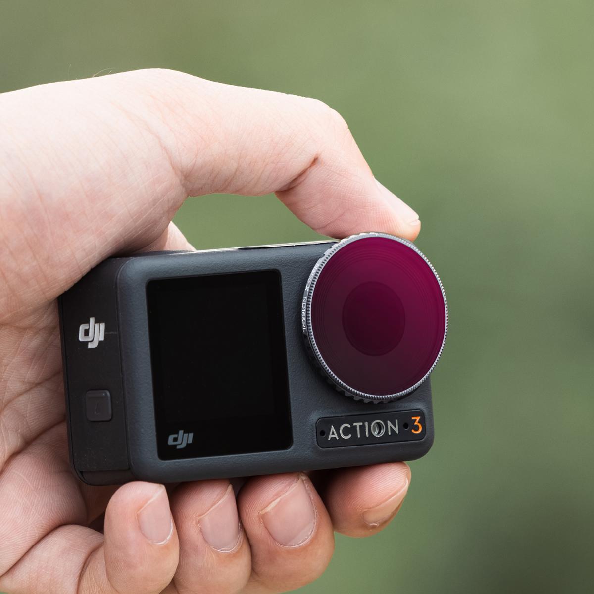 DJI Osmo Action 3 ND16&PL Filters with Single-sided Anti-reflection Green Film