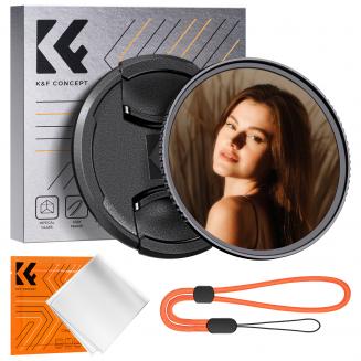 82mm Black Mist Filtro 1/4 Tappo e un Panni di Puliziaper per Obiettivo Fotocamera con 18 Rivestimenti, Nano-Klear
