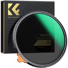 72mm True Color Variable ND2-32 (1-5 Stops) ND Lens Filter, Adjustable Neutral Density Filter with 28 Multi-Layer Coatings Nano-X Series