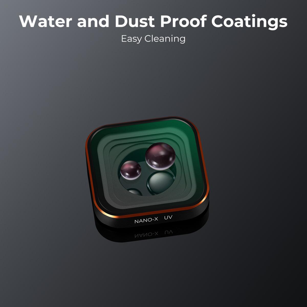 Gopro HERO 9 / 10 / 11 액션 카메라 UV 렌즈, 반사 방지 녹색 필름, 방수 및 긁힘 방지 기능