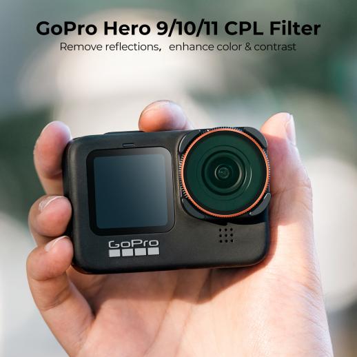 アクション カメラ フィルター CPL、高精細レンズ、反射防止グリーン
