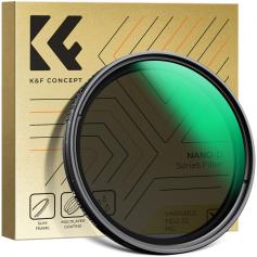 55mm Variable ND Filter ND2-ND32 (1-5 Stops) Lens Filter Waterproof Scratch Resistant with 24 Layers of Nano-coating Nano-D Series