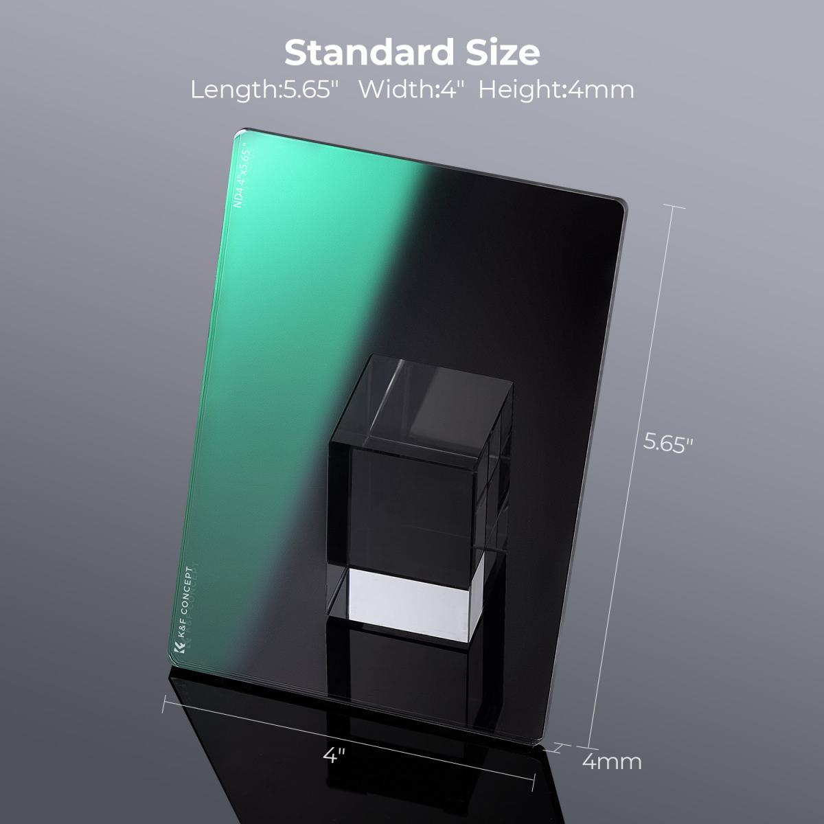 Square ND Filter ND4 (2 Stops) 4"x5.65" KENTFAITH