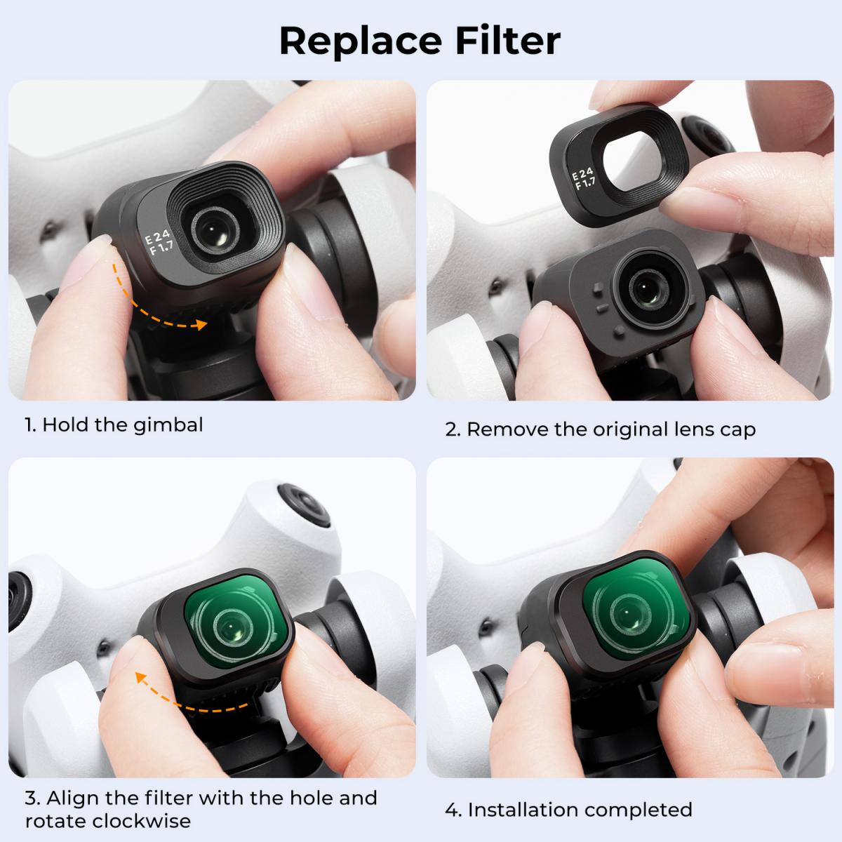 Mini 4 Pro UV Filter, MCUV Protection Filter, HD Optical Glass Multi-Coated Filter Compatible with DJI Mini 4 Pro