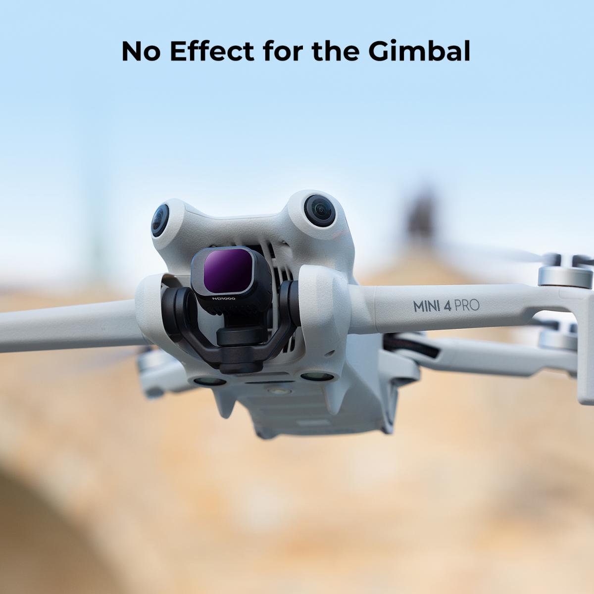 ND1000 Filter Compatible with DJI Mini 4 Pro, Fixed 10 Stops Light Reduction Multi-Coated HD Optical Glass Gimbal Safe Filter