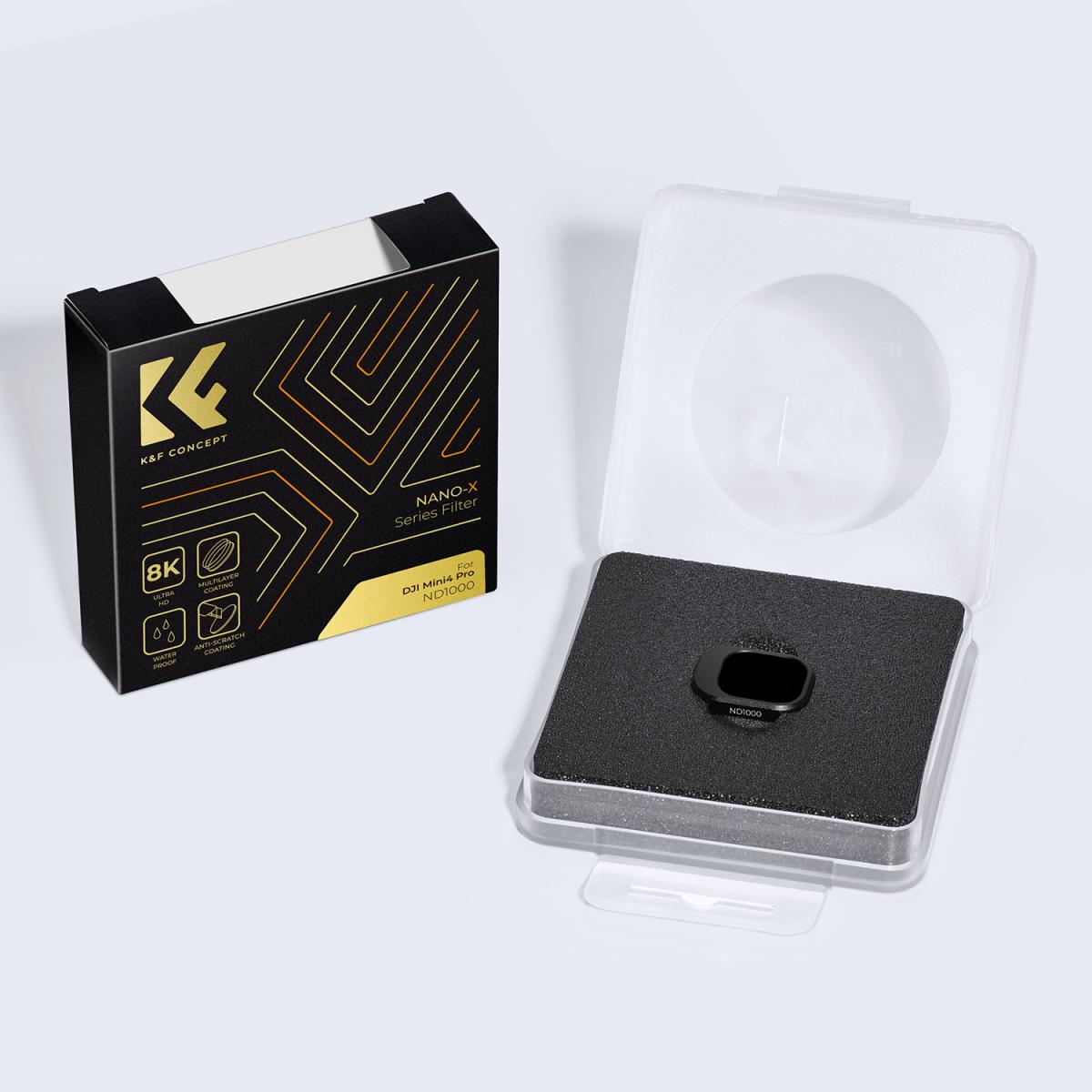 ND1000 Filter Compatible with DJI Mini 4 Pro, Fixed 10 Stops Light Reduction Multi-Coated HD Optical Glass Gimbal Safe Filter