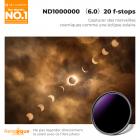 Filtre Solaire ND1000000 49 mm (20 Stops) avec Protection UV/IR - Filtre Densité Neutre pour Photographie d'Éclipse, Protection Capteur et Yeux [Livraison avant le 12/08 non garantie]